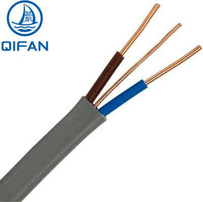 China Fire Resistant Cable Flat Cable BVVB 2X1.5mm2+E Flat Twin And Earth Cable Fireproof Electrical Cable for sale