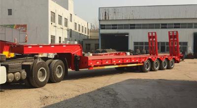 Chine Lit plat résistant refourbi de camion de remorque de 13000mm bas pour l'excavatrice Transport à vendre