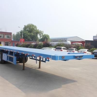 Chine du conteneur 11.00R20 remorque à plat semi, 4 axes 25ft 50 Ton Semi Trailer à vendre
