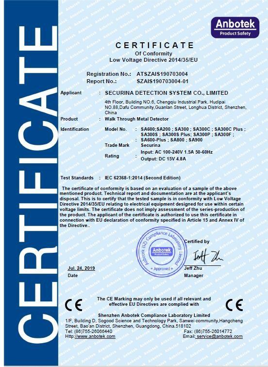CE-LVD - Securina Detection System Co., Limited