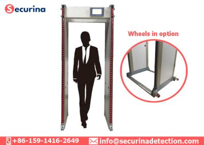 China 33 Detect Zones Walk Through Metal Detector Scanner Gate With LED Side Light Alarm for sale