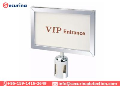 China SS201 Retractable Belt Barrier Sign Holder Frame For A3 A4 Paper for sale