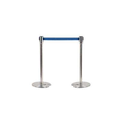 China Stainless Steel Stanchion Queue Post Crowd Control Retractable Belt Barrier for sale