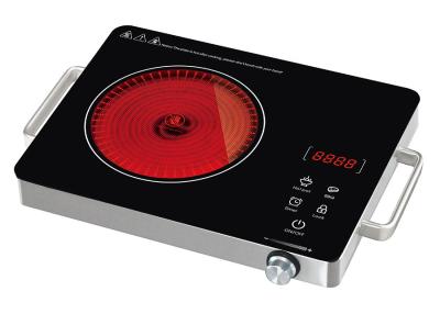 China 220V Digital Induction Infrared Cooker Black Ceramic Touchscreen for sale