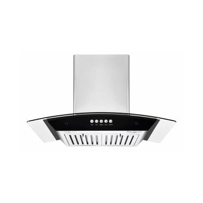China Commercial Curved Glass Cooker Hood Range For Gas Stoves for sale