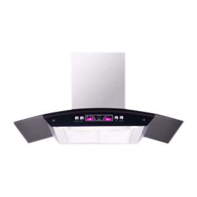 China 28Inch Recirculating Curved Glass Cooker Hood Range Remote Control for sale