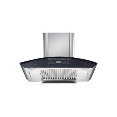 China Electric Stainless Steel Glass Arc Chimney Hood with Low Noise Function for sale