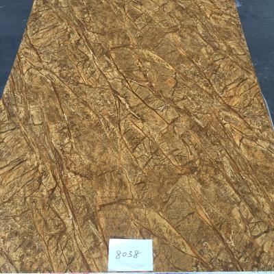 China CE PVC Marble Sheet Panel Thickness 6mm Glossy For Interior Wall for sale