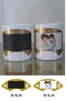 China Sublimation color border-color changing mug for sale