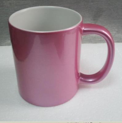 China Sublimation Pearly-lustre Pink Mug for sale