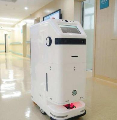 China White Hospital Delivery Robot , 4G / Wifi Uv Sterilization Medical Devices for sale