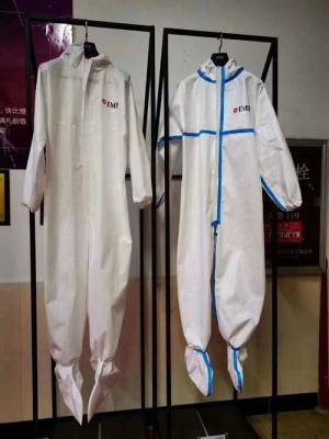 China Breathable White Protective Suit , Anti Dust High Temperature Protective Clothing for sale