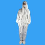China White / Yellow Isolation Gowns , Medical Protective Ultra Lightweight Coveralls for sale