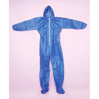 China Dust Isolation Disposable Coverall Suit , Blue Protective Work Clothing for sale