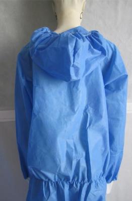 China Lint Free Anti Static Coveralls , High Tensile Strength Waterproof Coveralls With Hood for sale