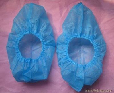 中国 非反スキッドの使い捨て可能で青い病院のクリーンルームの布の靴カバー スリップ 販売のため