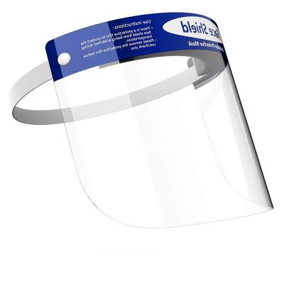 China Custom Polycarbonate Hard Adjustable Face Shield Safety Visor for sale
