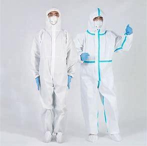 China Combinações protetoras ácidas químicas Bunny Coveralls médico do PPE à venda