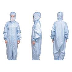China PE Anti Static 2.5mm Grid SMS Protective Working Coveralls for sale