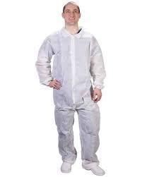 China SMS Disposable Sterile PPE Coverall Waterproof Blood Resistance for sale