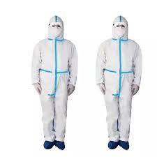 China PPE One Piece Plastic Disposable Protective Suit Medical Protective Suit for sale