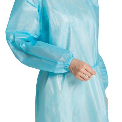 China Waterproof  Water Resistant White Sterile Disposable Isolation Gowns Ppe Universal for sale