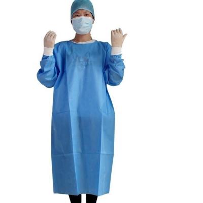 China SMS Non Woven Isolation Gowns In Stock With Elastic Cuff for sale