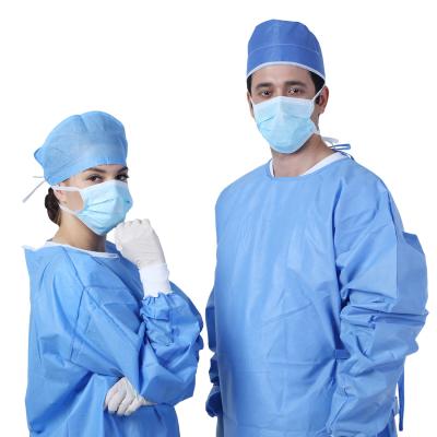 China Dental Washable Cloth Non Woven Protective Surgery Gowns Short Sleeve for sale