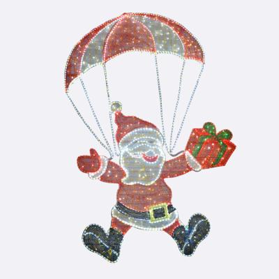 China Strong Decoration Outdoor Christmas For Holiday Light Xmas Santa Claus Pattern 2d Led Light And 2d Street Poles Hanging Xmas Decorative for sale