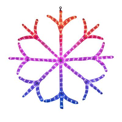 China New Eco-friendly DMX Snowflake Smart Light Eco-friendly Pattern Flashing Garden Building Decoration Led Snowflakes Christmas Lights for sale