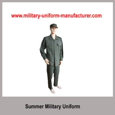 China Military Olive Green Summer Battle Dress Uniform for Army Wear for sale