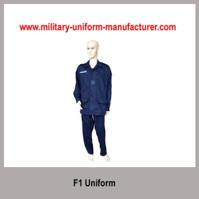 Chine Uniforme militaire français du style F1 de satin de couleur de bleu marine d'armée pour l'usage de police à vendre