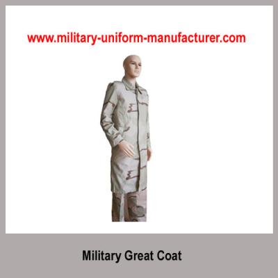 China Military Desert Camouflage Waterproof Great Coat with liner for Army for sale