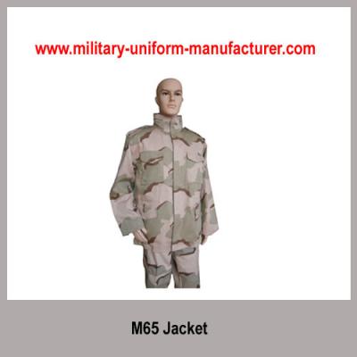 China Military Desert Camouflage TC M65 Jacket With Concealed Hood For Army for sale