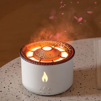 China Flame LED Light 350ml Volcano Humidifier with Style Flame Aroma Diffuser and Night Lamp for sale