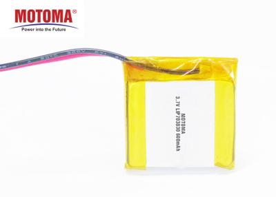 China Flat Lipo Motoma Batteries , Lithium Ion Battery 3.7 V 600mah For Miner Lamps for sale