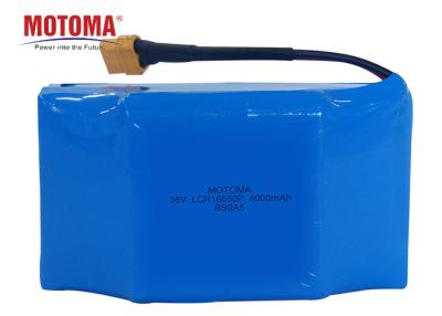 China 36V 4000mAh Cylinder Lithium Ion Battery , 18650 10s Li Ion Battery Pack for sale
