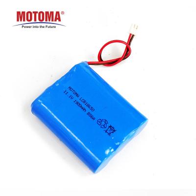 China Cylindrical 11.1V 2000mAh 18650 Lithium Battery For Two Way Radio for sale