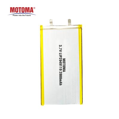China MOTOMA 3.7V 2800mAh Ultra Thin Lithium Polymer Battery For Tablet Reader for sale