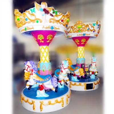 China 3 seats fiberglass fantasy horse carousel for indoor playground for sale