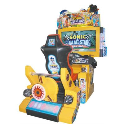 China Arcade game yellow color fiberglass material high definition LCD racing simulation for sale