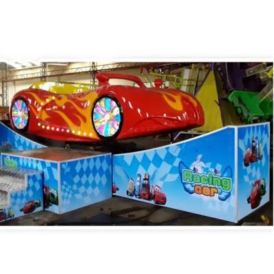 China Red color good fiberglass quality  flying car for family fun amusement park equipments for sale