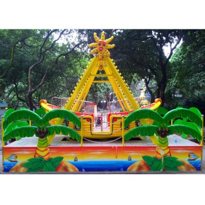 China Red and yellow color good fiberglass quality pirate ship for amusement park family fun for sale