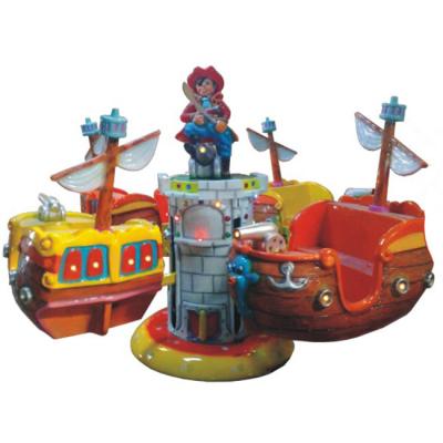 China Red color pirate ship helicopter ride  for kids funny lifting and rotating game machine for sale