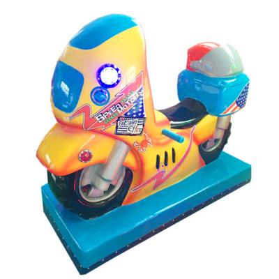 China Swing game MP4 kiddie ride with music and video yellow color moto for sale