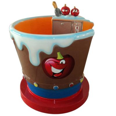 China Coin operated kiddie ride ice cream cup swing and rotating back and forth with music for sale