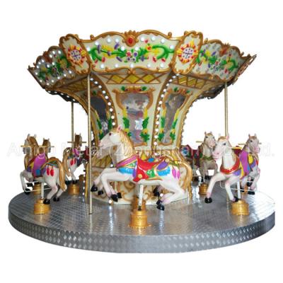 China 12 horses merry go round for family entertainment in amusement park for sale