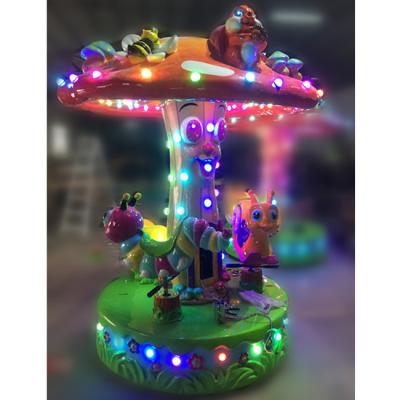 China 3 seats small worm carousel with cute cartoon design for kids play land for sale
