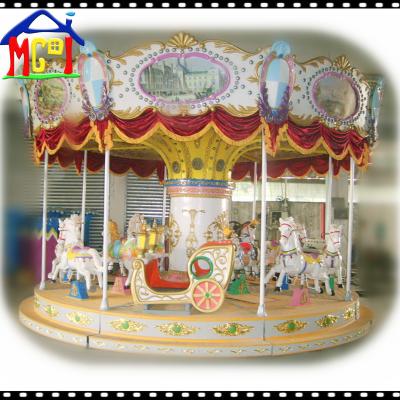 China 16 seats horse carrousel kiddie merry go round for amusement park family fun for sale