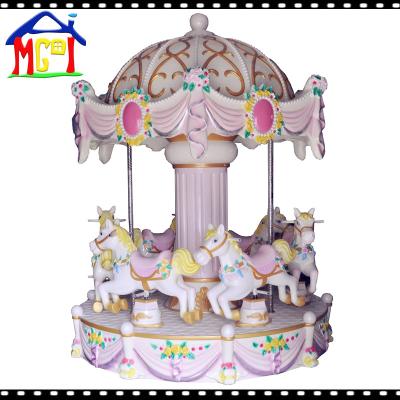 China Kiddie horse ride merry-go-round carrousel 6 seats girls game for amusement park for sale